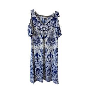 Ivy Road Vintage Bare Shoulder Sleeve Paisley Dress Size M